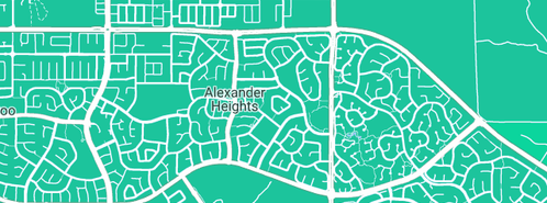 Map showing the location of Amnezia Pda in Alexander Heights, WA 6064