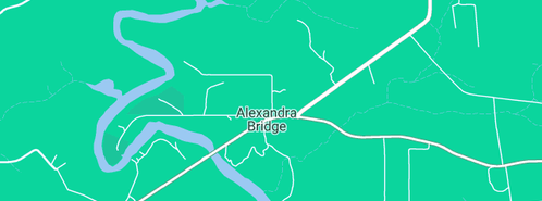 Map showing the location of Woodhouse B & E E in Alexandra Bridge, WA 6288