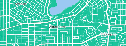 Map showing the location of Alfred Cove Dental Surgery in Alfred Cove, WA 6154