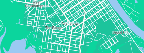 Map showing the location of Wide Bay - Rockhampton CBD in Allenstown, QLD 4700