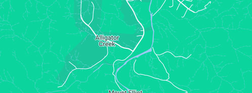 Map showing the location of Denby Cycads in Alligator Creek, QLD 4816