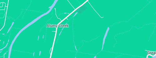 Map showing the location of Alumy Creek School Museum in Alumy Creek, NSW 2460