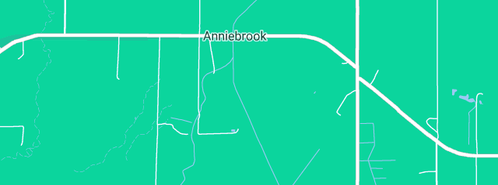 Map showing the location of Water Wheel Pottery in Anniebrook, WA 6280