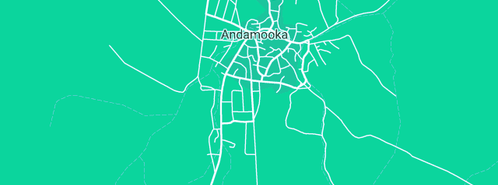 Map showing the location of Andamooka Dukes Bottlehouse Motel in Andamooka, SA 5722