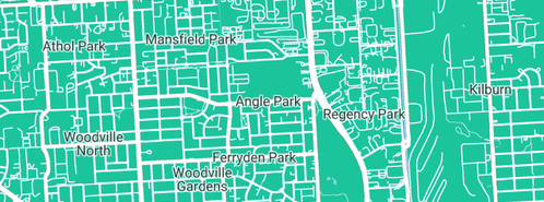 Map showing the location of Revolution Roofing Headquarters in Angle Park, SA 5010