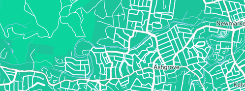 Map showing the location of Down-Under Web Design in Ashgrove East, QLD 4060