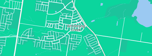 Map showing the location of Armstrong Creek Landscaping in Armstrong Creek, VIC 3217
