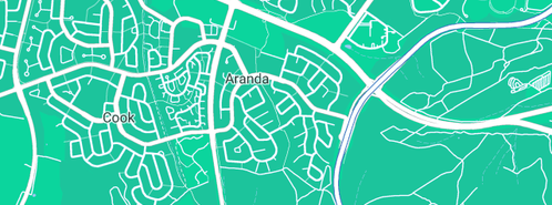 Map showing the location of Canberra Blocked Drains Services in Aranda, ACT 2614