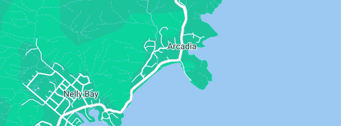 Map showing the location of Arcadia "Magnetic North" in Arcadia, QLD 4819
