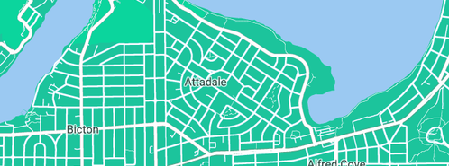 Map showing the location of The Write Stuff in Attadale, WA 6156