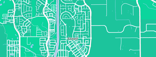 Map showing the location of Atwell Fitness in Atwell, WA 6164
