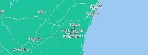 Map showing the location of Alex Fulford International Clairvoyant Medium in Australian Capital Territory