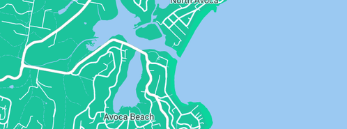 Map showing the location of VBA Master in Avoca Beach, NSW 2251
