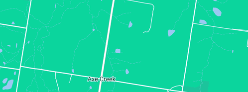 Map showing the location of Sweenies Creek Pottery Graham Masters Potter in Axe Creek, VIC 3551