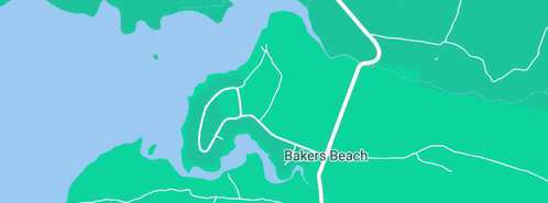 Map showing the location of Greiner & Associates Pty Ltd in Bakers Beach, TAS 7307