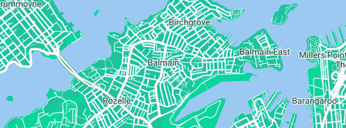 Map showing the location of Storage King Balmain in Balmain, NSW 2041