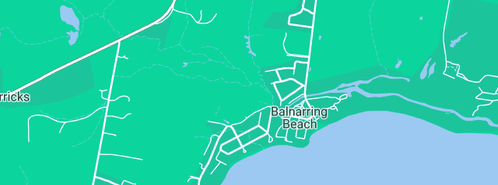 Map showing the location of Balrose Cottage in Balnarring Beach, VIC 3926