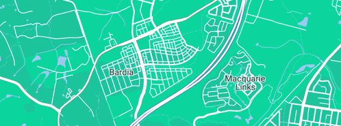 Map showing the location of Ingleburn Gardens Estate in Bardia, NSW 2565