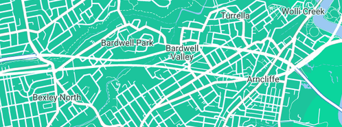 Map showing the location of Dirty Works Home Maintenance in Bardwell Valley, NSW 2207