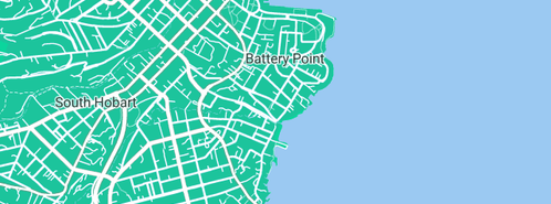 Map showing the location of Free Form Studio Glass in Battery Point, TAS 7004