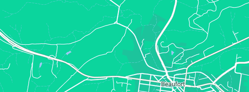 Map showing the location of Beaufort de Baere House Antiques in Beaufort, VIC 3373