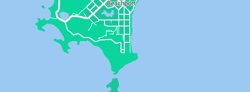 Map showing the location of Coastal Treasures in Beachport, SA 5280