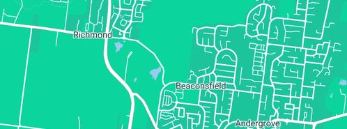 Map showing the location of Leaf Shield Gutter Protection Mackay in Beaconsfield, QLD 4740