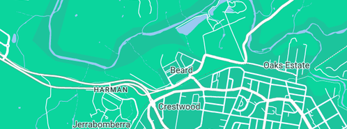 Map showing the location of Cosmo Food Service Canberra in Beard, ACT 2620