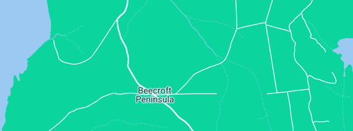 Map showing the location of Wilson Beach in Beecroft Peninsula, NSW 2540