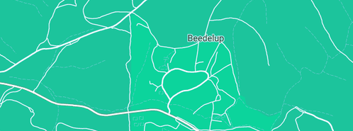 Map showing the location of Beedelup Falls in Beedelup, WA 6260