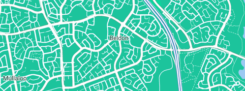 Map showing the location of Tracey Ellis Designs in Beldon, WA 6027