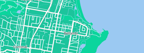 Map showing the location of Bellambi Chicken Shop in Bellambi, NSW 2518