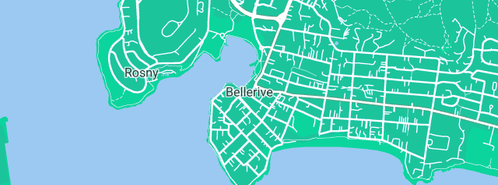 Map showing the location of Hobart Marine Coatings in Bellerive, TAS 7018