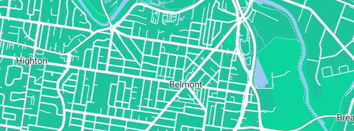 Map showing the location of Bank Of Melbourne in Belmont, VIC 3216