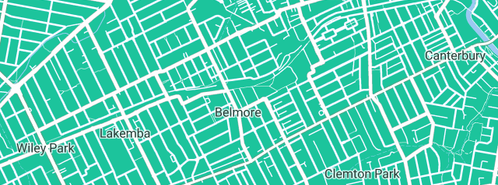 Map showing the location of Sydney Motorbike Network in Belmore, NSW 2192