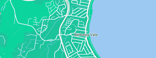 Map showing the location of Warren Ridge Smash Repairs in Berkeley Vale, NSW 2261
