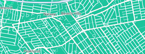 Map showing the location of Town & Country Vehicle Accessories in Beverly Hills, NSW 2209