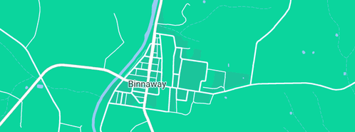 Map showing the location of Binnaway Bowling Club in Binnaway, NSW 2395