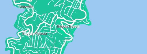 Map showing the location of Aus Internet Pty Ltd in Bilgola Beach, NSW 2107