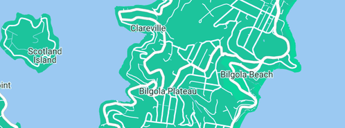 Map showing the location of Bilgola Plateau Service Centre in Bilgola Plateau, NSW 2107