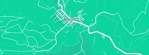Map showing the location of Bonalbo News & General Store in Bonalbo, NSW 2469