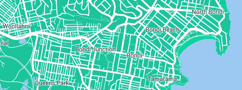 Map showing the location of Ben Rafferty in Bondi, NSW 2026