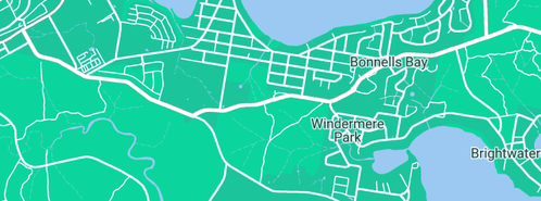 Map showing the location of Bonnells Bay Computer Workz in Bonnells Bay, NSW 2264