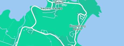 Map showing the location of Mobys Function Centre in Boomerang Beach, NSW 2428