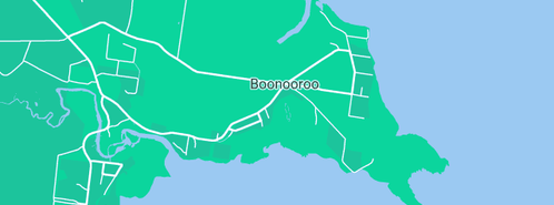 Map showing the location of Boonooroo-Tuan Caravan Park in Boonooroo, QLD 4650