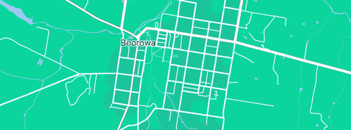 Map showing the location of Thompsons Rural Supplies in Boorowa, NSW 2586