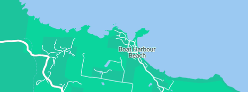 Map showing the location of Atkinson T.W. & J.M in Boat Harbour Beach, TAS 7321