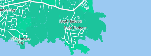 Map showing the location of Boat Harbour Bed & Breakfast in Boat Harbour, NSW 2316