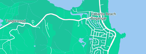 Map showing the location of The Bali Bride in Bogangar, NSW 2488
