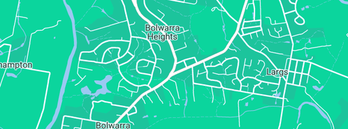 Map showing the location of Rumsey Computer Services in Bolwarra Heights, NSW 2320